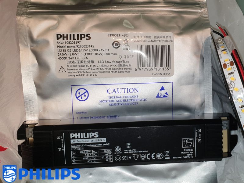 Hướng dẫn sử dụng đèn LED dây dán Philips cuộn 5m 12.5W 24V LS155 LED3 G2