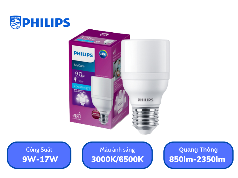 Đèn LED Bulb Philips Bright 9W E27 1CT/12 APR