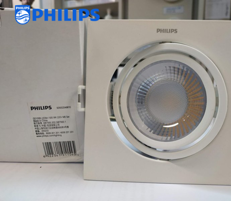 Đèn LED Chiếu Điểm Vuông Philips GD100 1x6w