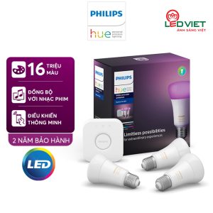 Bộ 3 bóng đèn thông minh Philips Hue White and Color Ambiance-Starter kit