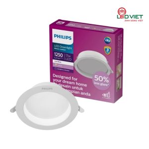 Đèn LED âm trần Philips Meson Comfort chóa sâu